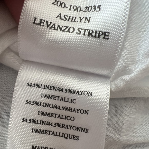 Rails Dress Womens S Blue Striped Ashlyn Midi Linen Blend Smocked Ruffle Pockets - Picture 6 of 10